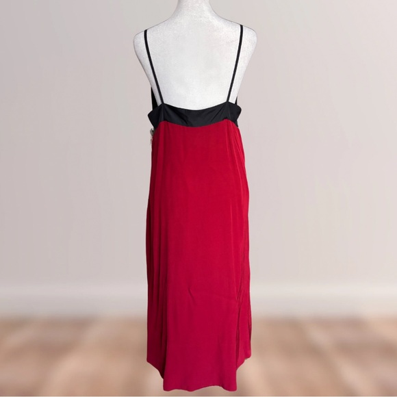 LAST CHANCE🚨 NWT See by Chloé Burgundy/Black Color Block Midi Dress - Picture 5 of 13